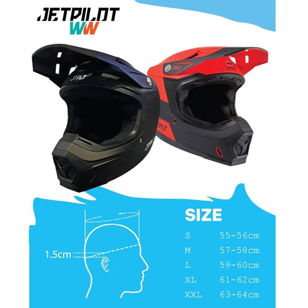 Jetpilot Vault casco da sport acquatici nero/rosso 7