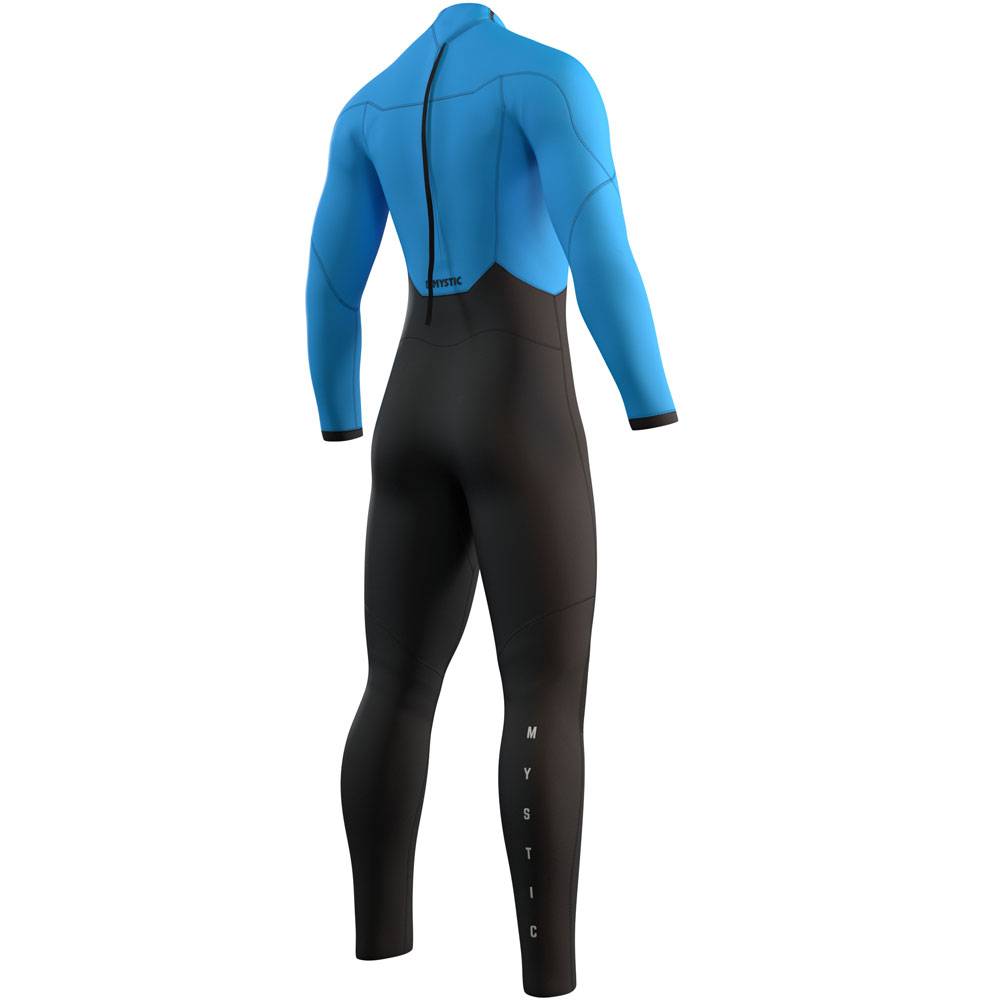 Mystic Star Fullsuit 3/4mm muta da uomo blu con cerniera posteriore 2