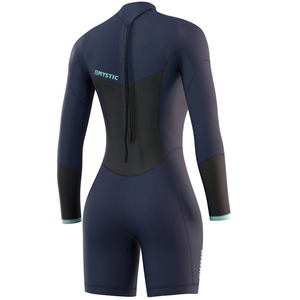 Mystic Brand Longarm Shorty 3/2mm Backzip Flatlock donna night blue 2
