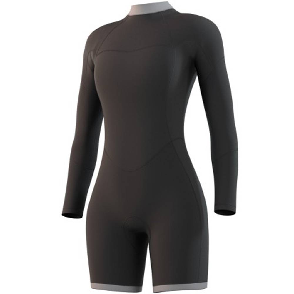 Mystic Brand Longarm Shorty 3/2mm Backzip Flatlock donna night blue 3