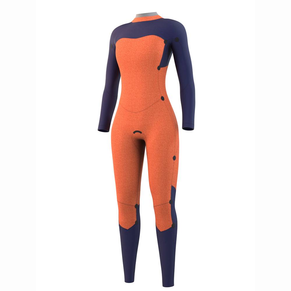 Mystic Dazzled Fullsuit 4/3mm con zip posteriore donna nero 3