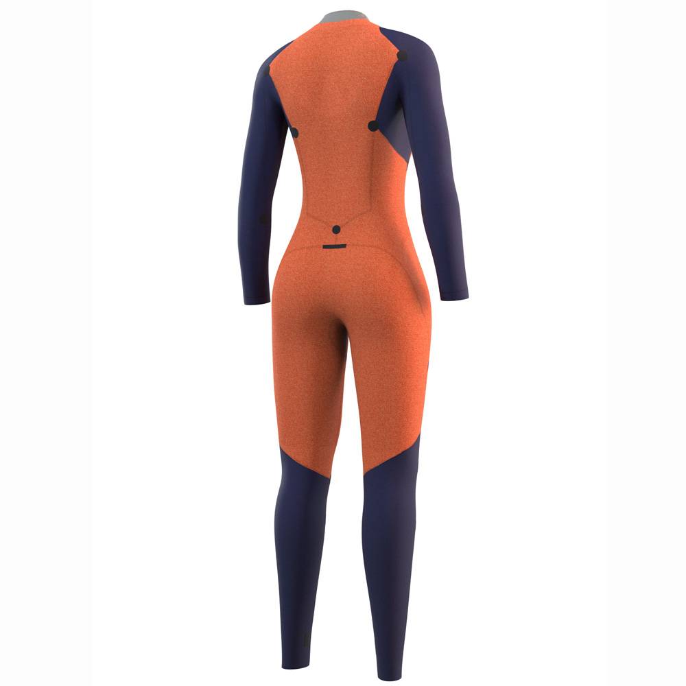 Mystic Dazzled Fullsuit 4/3mm con zip posteriore donna nero 4