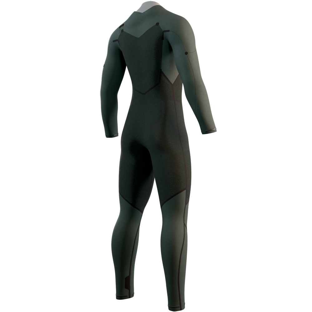 Mystic Motion fullsuit 3/2 mm cerniera frontale uomo nero/sabbia 4