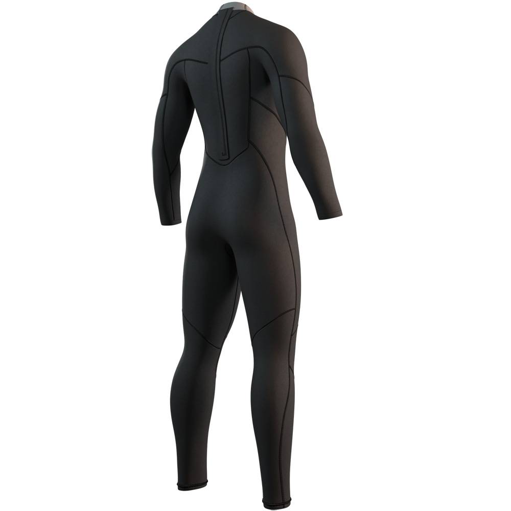Mystic Muta uomo nera con cerniera posteriore Mystic Brand Fullsuit 3/2 mm 4