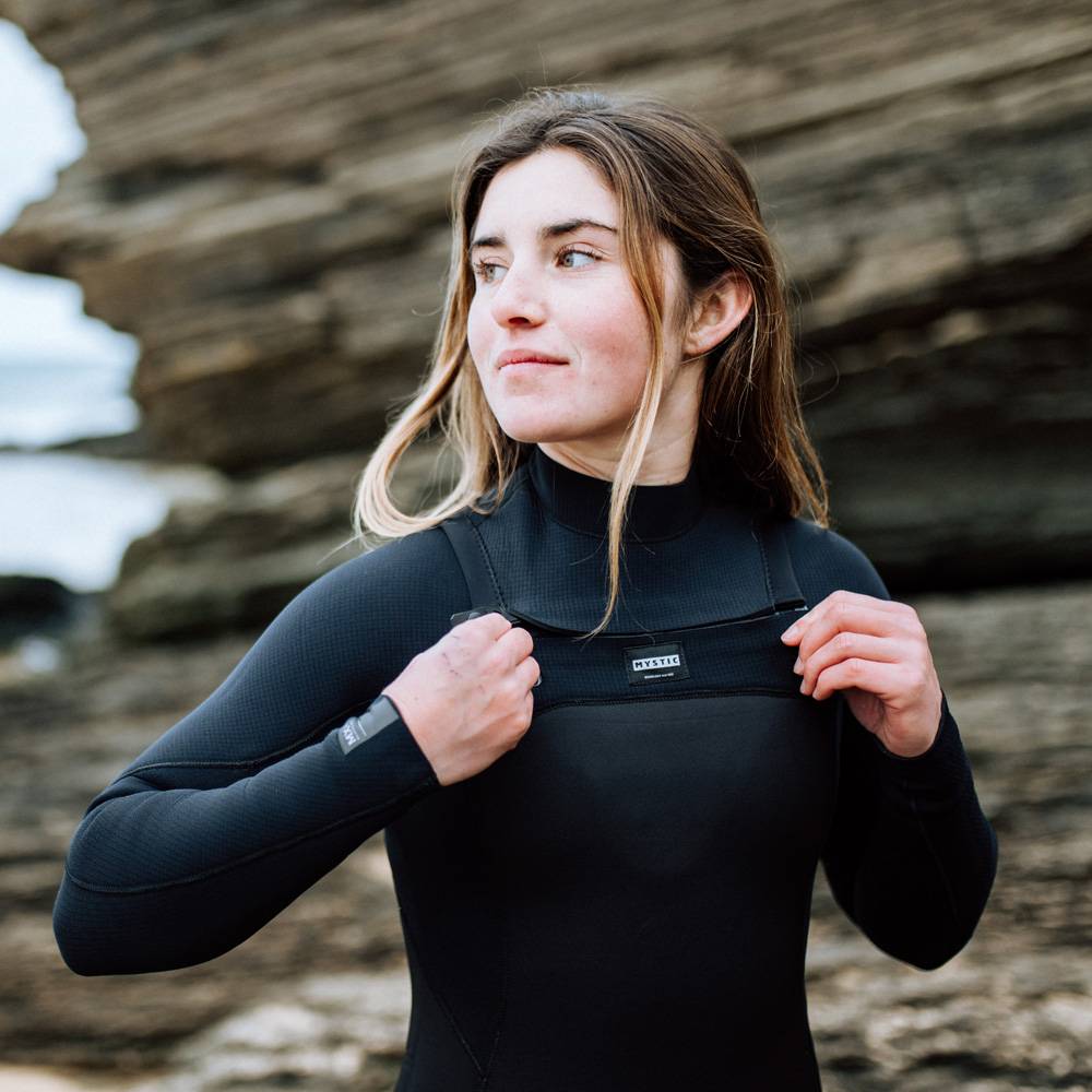 Mystic Haven Fullsuit 5/3 mm muta donna nera con cerniera frontale 5