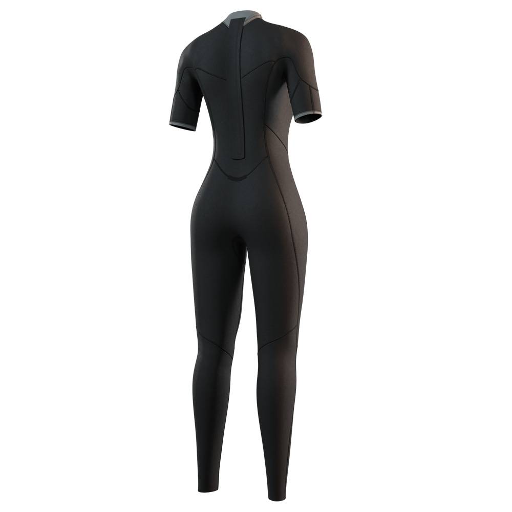 Mystic Brand Shortarm 3/2 mm muta donna nera con cerniera posteriore 4