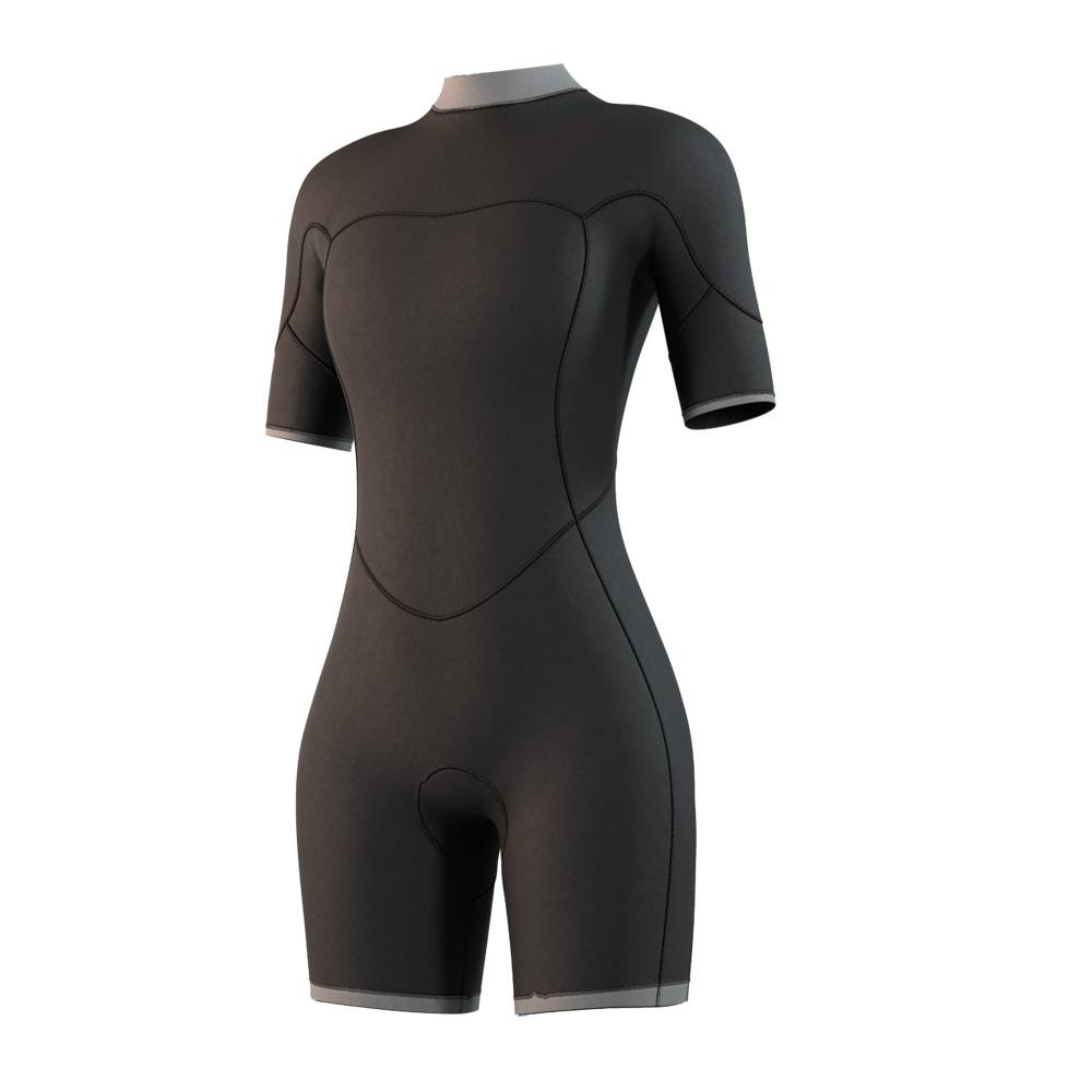 Mystic Brand Shorty 3/2 mm muta donna viola con cerniera posteriore 3