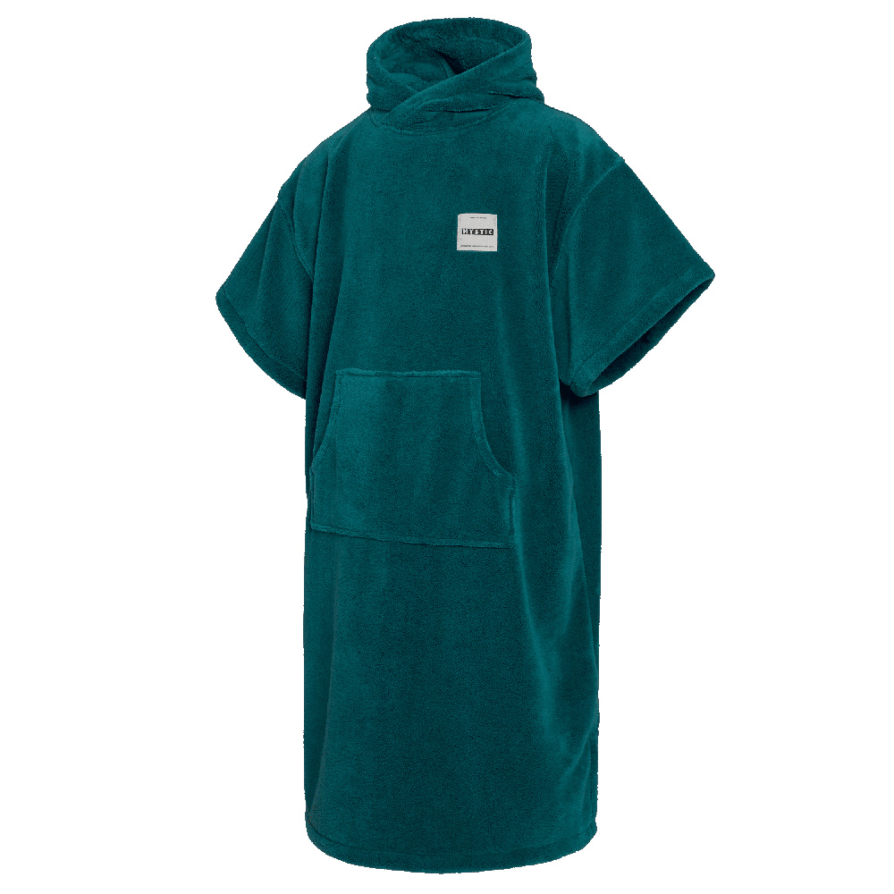 Teddy poncho teal blu