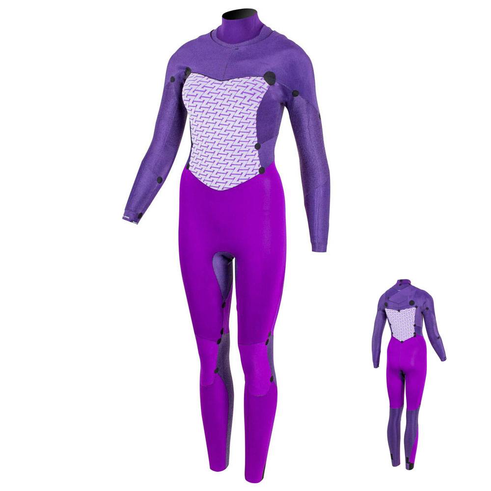 Prolimit Fire steamer Freezip 5/3 mm muta donna con zip al petto nera/blu/grigia 4