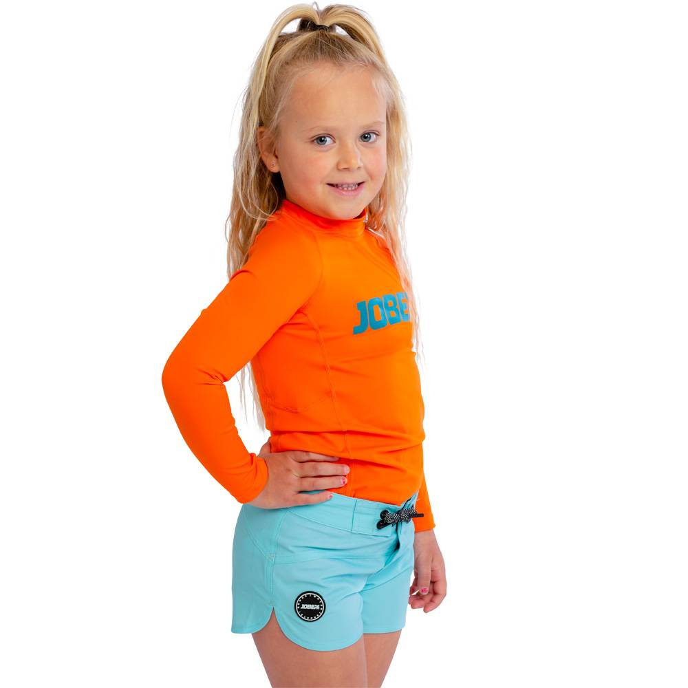 Rash Guard a maniche lunghe per bambini Fire arancione