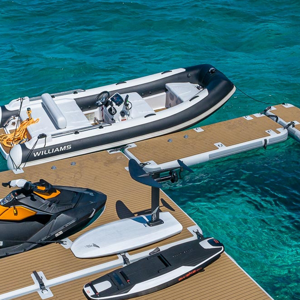 SeaRaft Teak Deck nero large piattaforma gonfiabile 6