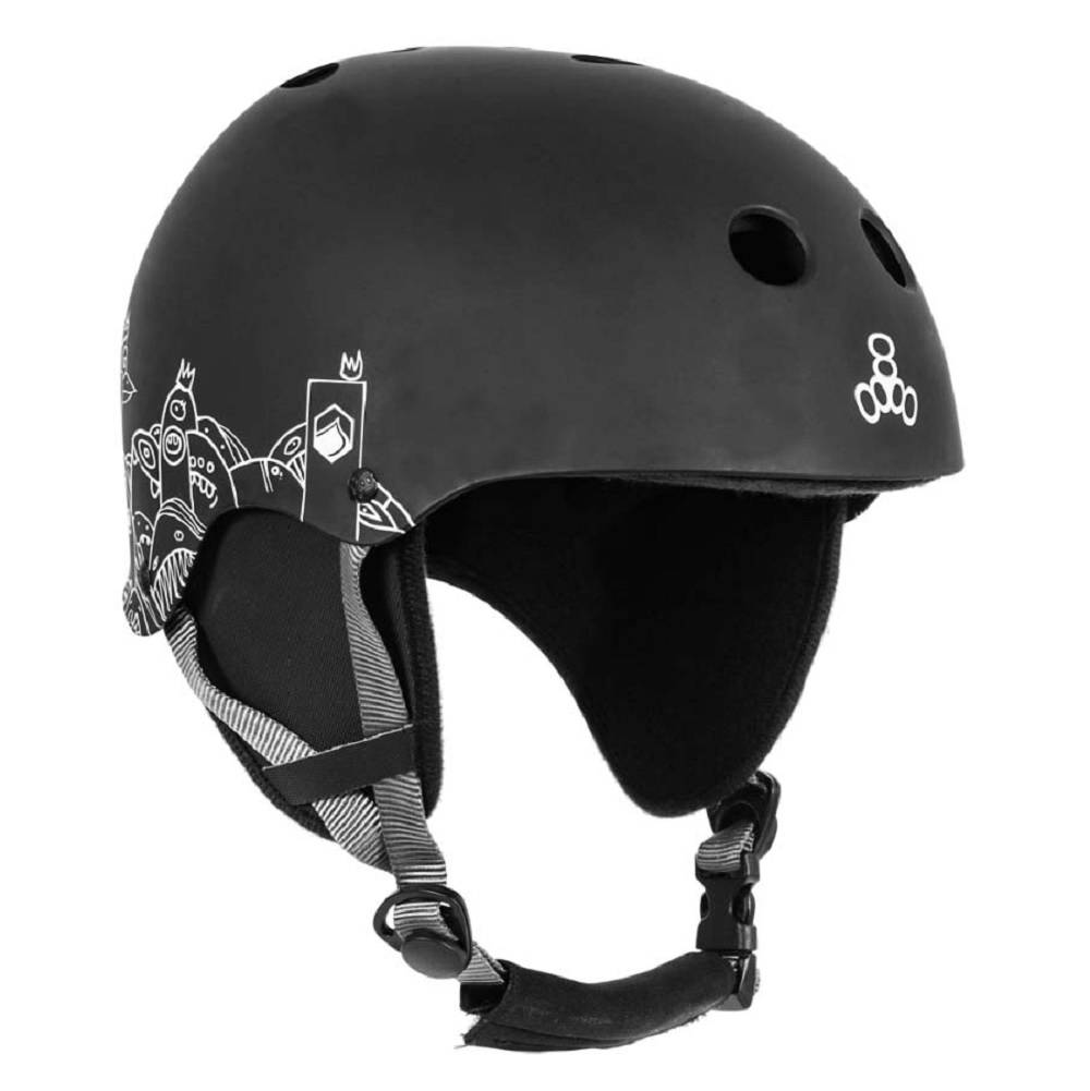 Liquid Force Flash casco da sport acquatici con paraorecchie nero/print 2