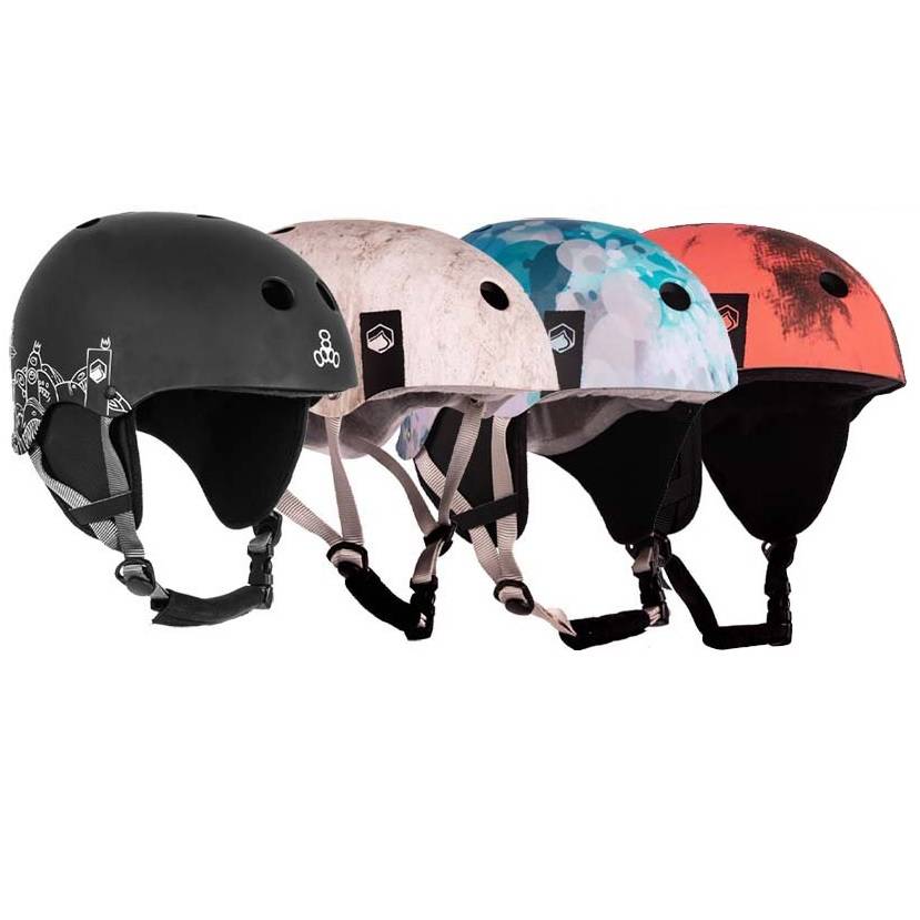 Liquid Force Flash casco da sport acquatici con paraorecchie nero/print 4